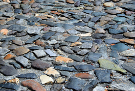 石子路鹅卵石路图片