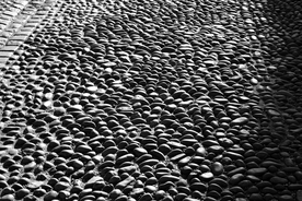 石子路鹅卵石路图片