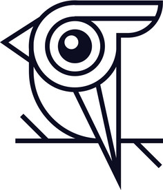 猫头鹰 鸟 动物 卡通 线稿