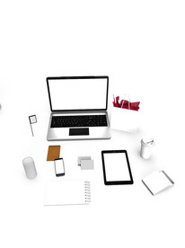 全套自然摆放办公vi样机