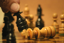 国际象棋博弈图片