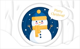 雪地圣诞雪人