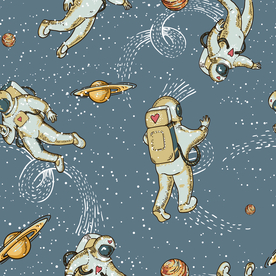 无缝花纹 宇航员