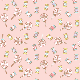 无缝花纹 糖果