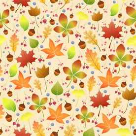 无缝花纹 秋日