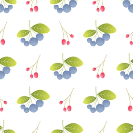 无缝花纹 浆果