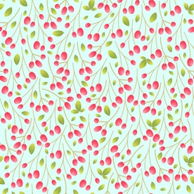 无缝花纹 浆果