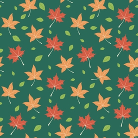 无缝花纹 秋叶