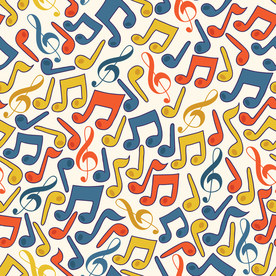 无缝花纹 音符