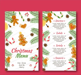 创意圣诞节餐馆菜单设计