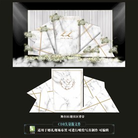 白色大理石婚庆  背景设计