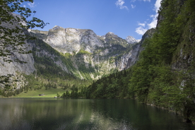 森林湖泊风景图片