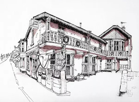 水彩建筑插画