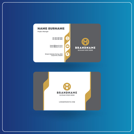 名片模板炫彩名片 蓝色名片 简