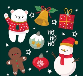 圣诞节元素设计矢量素材