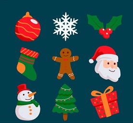 圣诞节元素设计矢量素材