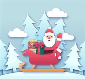 圣诞雪橇圣诞老人