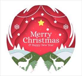 雪山麋鹿剪贴画