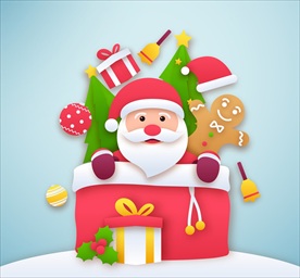 节日礼包惊喜圣诞老人