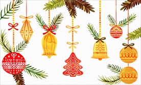 节日挂饰矢量素材
