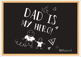 儿童粉笔画 父亲节快乐