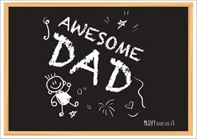 儿童粉笔画 父亲节快乐