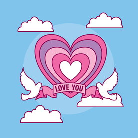 卡通爱心