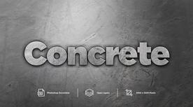 字体样式 混凝土效果