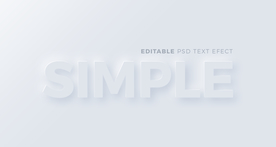 字体样式 白底浮雕效果