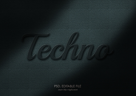 字体样式 织物纹理浮雕效果