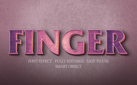 字体样式 粉色纹理背景浮雕效果