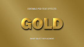 字体样式 金色背景浮雕效果