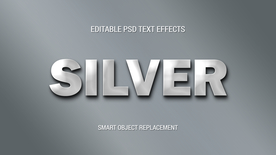 字体样式 银色金属效果