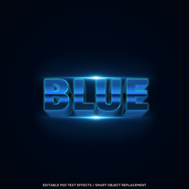 字体样式 蓝色科技效果