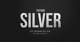 字体样式 银色纹理效果