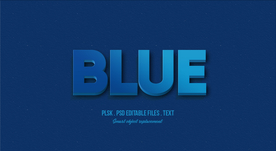 字体样式 蓝底阴影效果