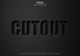 字体样式 镂空压印雕刻效果