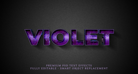 字体样式 紫色纹理效果