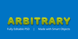 字体样式 蓝底卡通浮雕效果