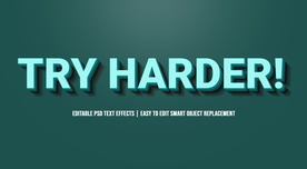 字体样式 绿底浮雕效果