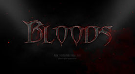 字体样式 血色恐怖效果