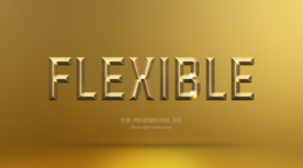 字体样式 金色浮雕效果