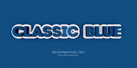 字体样式 蓝底白框浮雕效果