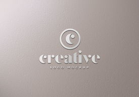 LOGO样机 真皮烫银效果