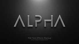 字体样式 科技浮雕效果