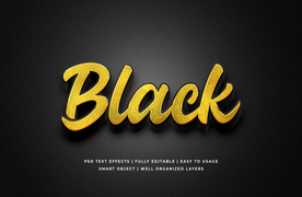 字体样式 金质特效