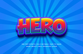 字体样式 动漫英雄特效