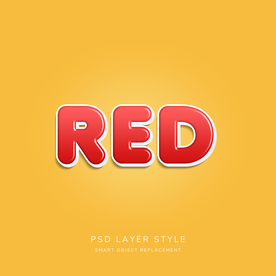 字体样式 红色卡通效果