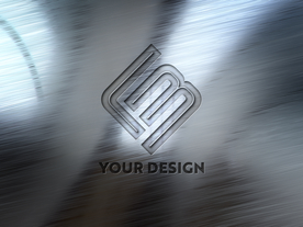 LOGO样机 金属雕刻效果
