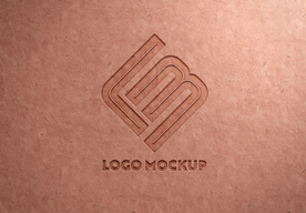 LOGO样机 纸面压印效果